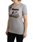 Dolce & Gabbana Sequined Motive Cotton Tee
