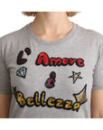 Dolce & Gabbana Sequined Motive Cotton Tee