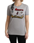 Dolce & Gabbana Sequined Motive Cotton Tee