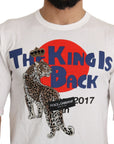 Dolce & Gabbana Sleek Leopard Print Slim Fit Tee