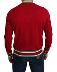 Dolce & Gabbana Elegant Red Wool-Silk Crewneck Sweater