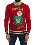 Dolce & Gabbana Elegant Red Wool-Silk Crewneck Sweater