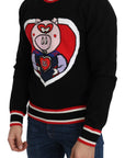 Dolce & Gabbana Elegant Black Cashmere Crew Neck Sweater