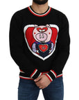 Dolce & Gabbana Elegant Black Cashmere Crew Neck Sweater