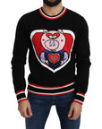 Dolce & Gabbana Elegant Black Cashmere Crew Neck Sweater