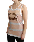 Dolce & Gabbana Crystal Embellished Sleeveless Cotton Top