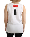 Dolce & Gabbana Crystal Embellished Sleeveless Cotton Top
