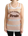 Dolce & Gabbana Crystal Embellished Sleeveless Cotton Top