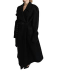 Dolce & Gabbana Elegant Black Wool Trenchcoat