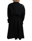 Dolce & Gabbana Elegant Black Wool Trenchcoat