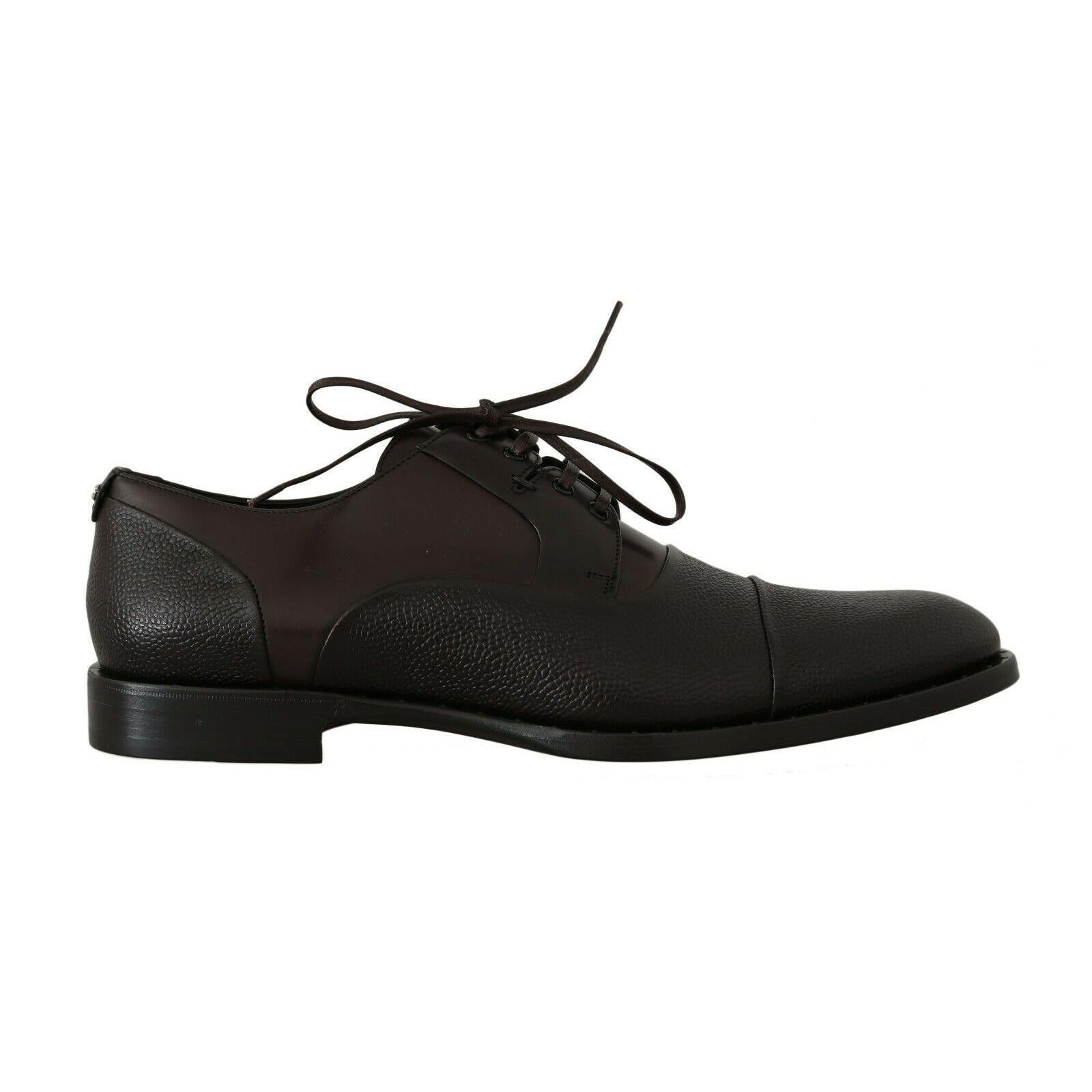 Dolce & Gabbana Elegant Brown Leather Formal Lace-ups