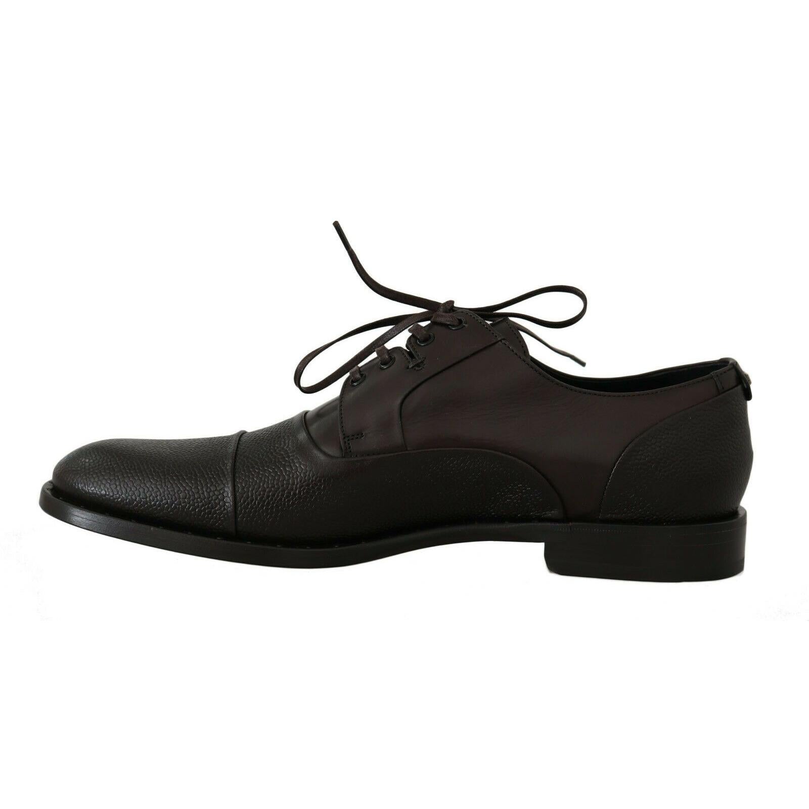 Dolce & Gabbana Elegant Brown Leather Formal Lace-ups