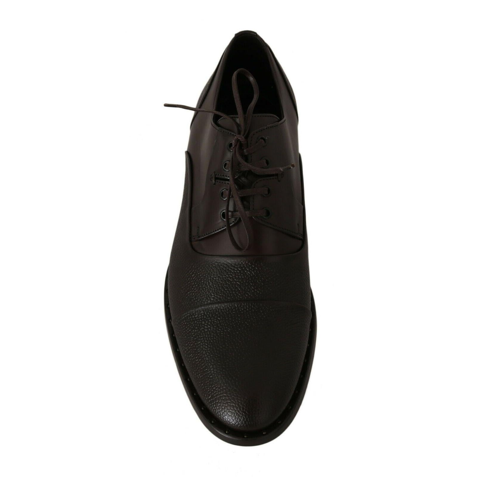 Dolce & Gabbana Elegant Brown Leather Formal Lace-ups