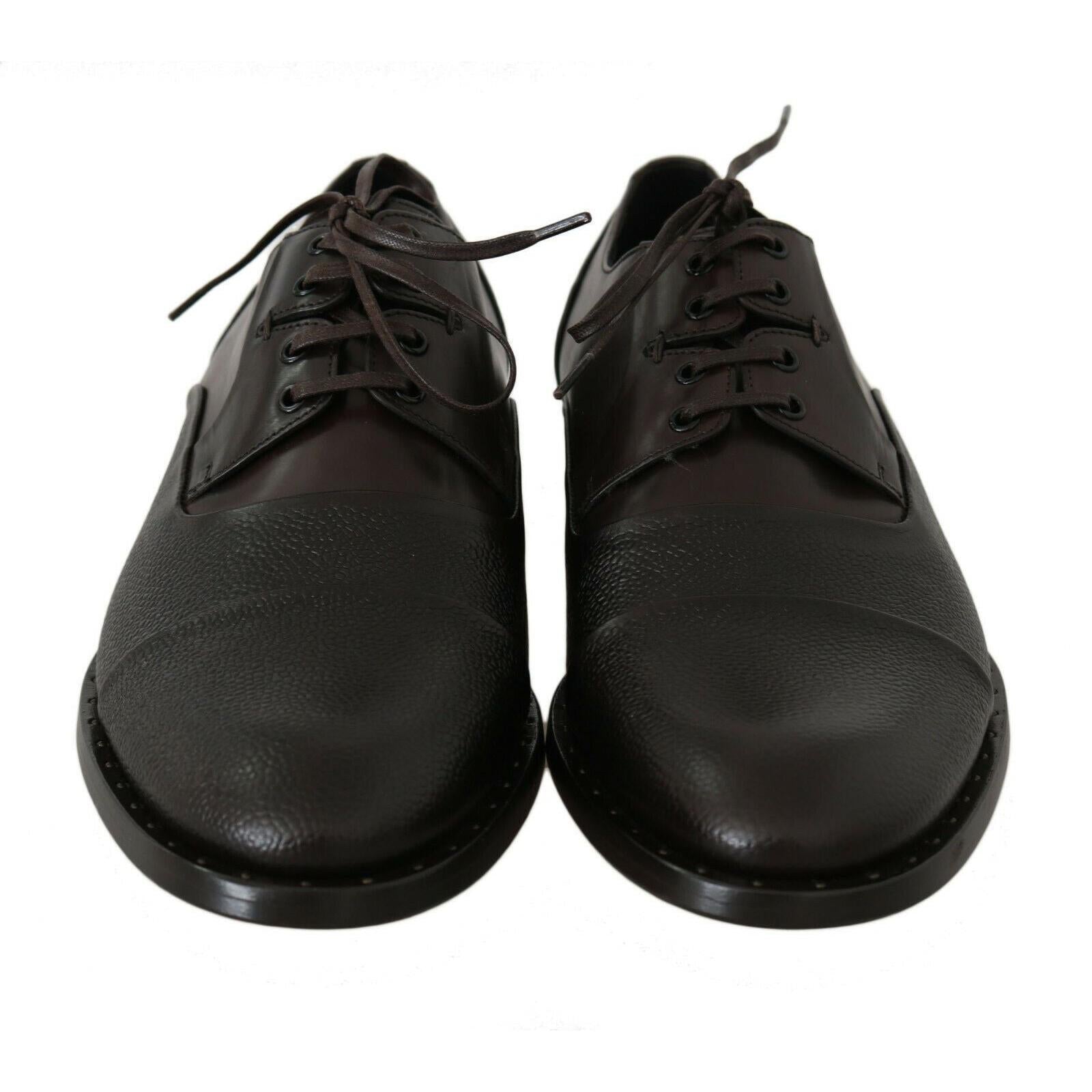 Dolce & Gabbana Elegant Brown Leather Formal Lace-ups