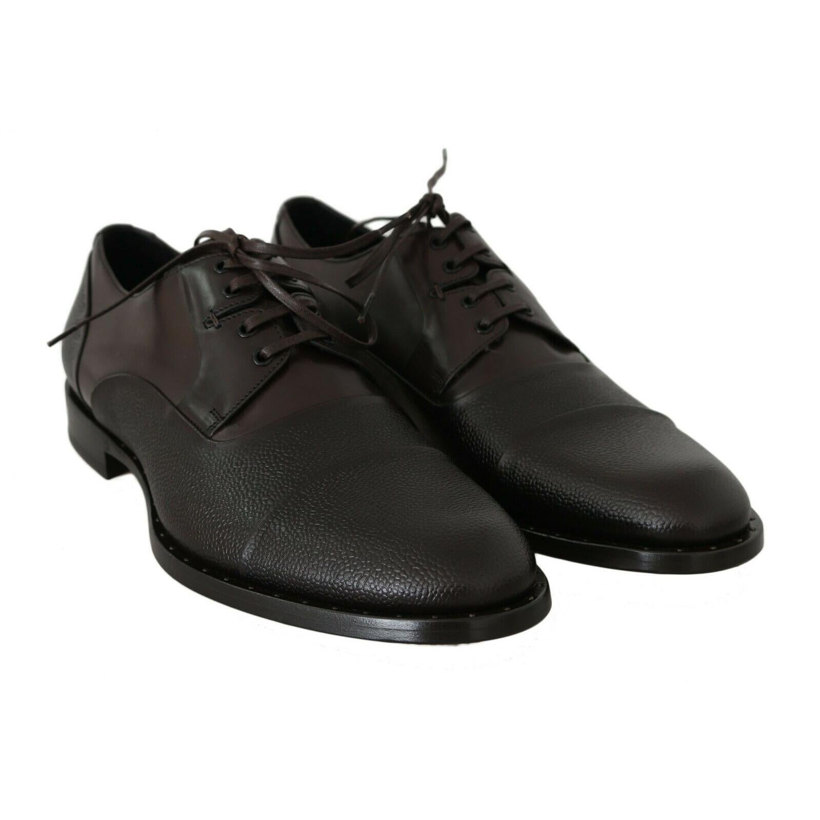 Dolce & Gabbana Elegant Brown Leather Formal Lace-ups