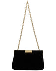 Dolce & Gabbana Velvet Evening Party Crossbody with Crystal Studs