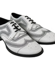 Dolce & Gabbana Elegant White Leather Derby Shoes