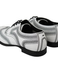 Dolce & Gabbana Elegant White Leather Derby Shoes