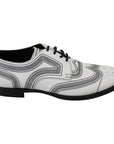 Dolce & Gabbana Elegant White Leather Derby Shoes
