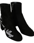Dolce & Gabbana Chic Embroidered Ankle Boots