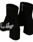 Dolce & Gabbana Chic Embroidered Ankle Boots