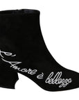Dolce & Gabbana Chic Embroidered Ankle Boots