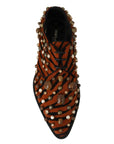 Dolce & Gabbana Tiger Pattern Crystal Embellished Flats
