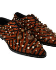 Dolce & Gabbana Tiger Pattern Crystal Embellished Flats