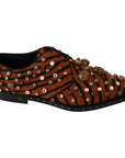 Dolce & Gabbana Tiger Pattern Crystal Embellished Flats