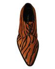 Dolce & Gabbana Tiger Pattern Dress Shoes with Pony Hair