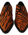 Dolce & Gabbana Tiger Pattern Dress Shoes with Pony Hair