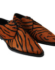 Dolce & Gabbana Tiger Pattern Dress Shoes with Pony Hair