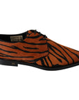 Dolce & Gabbana Tiger Pattern Dress Shoes with Pony Hair