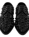 Dolce & Gabbana Elegant Black Dress Shoes with Crystals