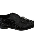 Dolce & Gabbana Elegant Black Dress Shoes with Crystals