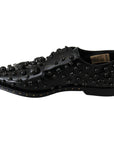 Dolce & Gabbana Elegant Black Dress Shoes with Crystals