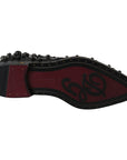 Dolce & Gabbana Elegant Black Dress Shoes with Crystals