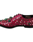 Dolce & Gabbana Fuchsia Pink Crystal Patent Flats