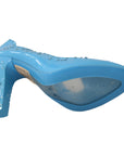 Dolce & Gabbana Crystal Embellished Blue Cinderella Pumps