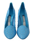 Dolce & Gabbana Crystal Embellished Blue Cinderella Pumps