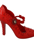 Dolce & Gabbana Chic Red Crystal Cinderella Pumps