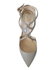 Jimmy Choo Platinum Ice Lancer Leather Pumps - Elegance Refined