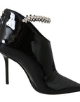 Jimmy Choo Elegant Black Patent Heeled Boots