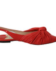 Jimmy Choo Chic Red Pointed Toe Leather Flats