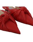 Jimmy Choo Chic Red Pointed Toe Leather Flats