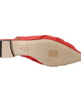 Jimmy Choo Chic Red Pointed Toe Leather Flats