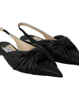 Jimmy Choo Elegant Pointed Toe Leather Flats