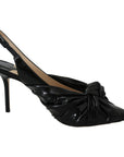 Jimmy Choo Elegant Black Leather Pointed Toe Pumps
