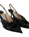 Jimmy Choo Elegant Black Leather Pointed Toe Pumps