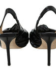 Jimmy Choo Elegant Black Leather Pointed Toe Pumps